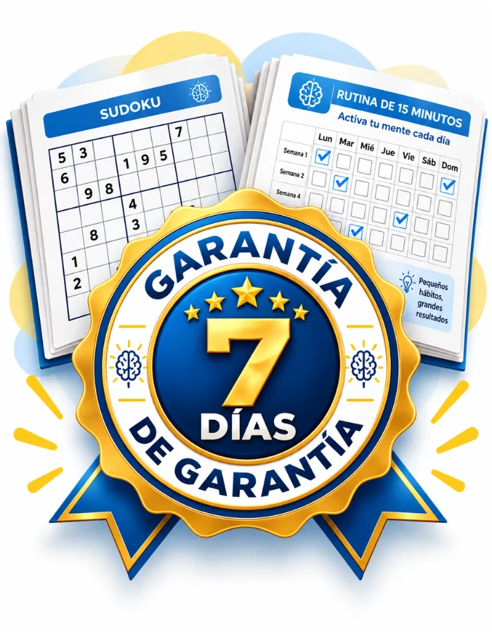 Sello de garantía de 7 días del kit de gimnasia cerebral